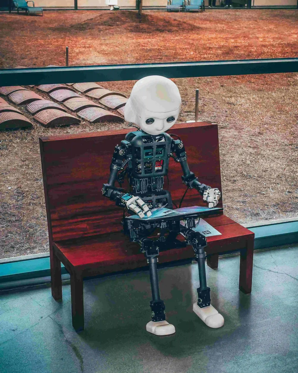 A robot reading digital information